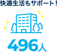 快適生活もサポート！　496人