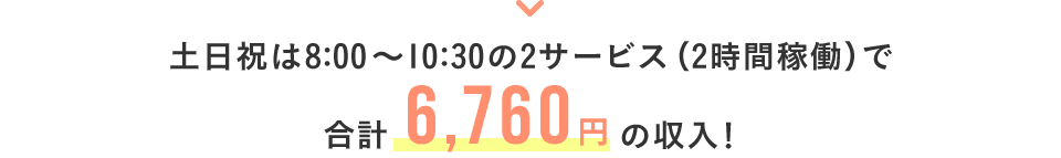 合計6,760円の収入！