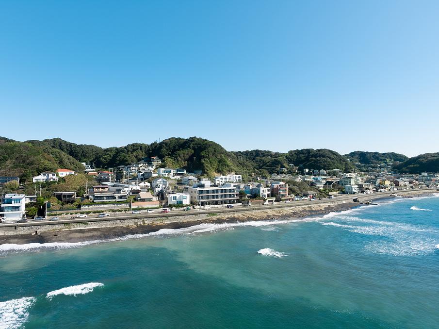 目の前には江ノ島の海が広がっている碧邸自慢の景色です。